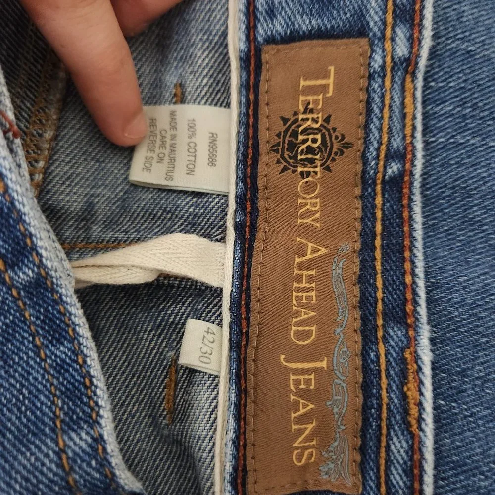Territory Ahead 42 x 30 Blue Straight Denim Jeans